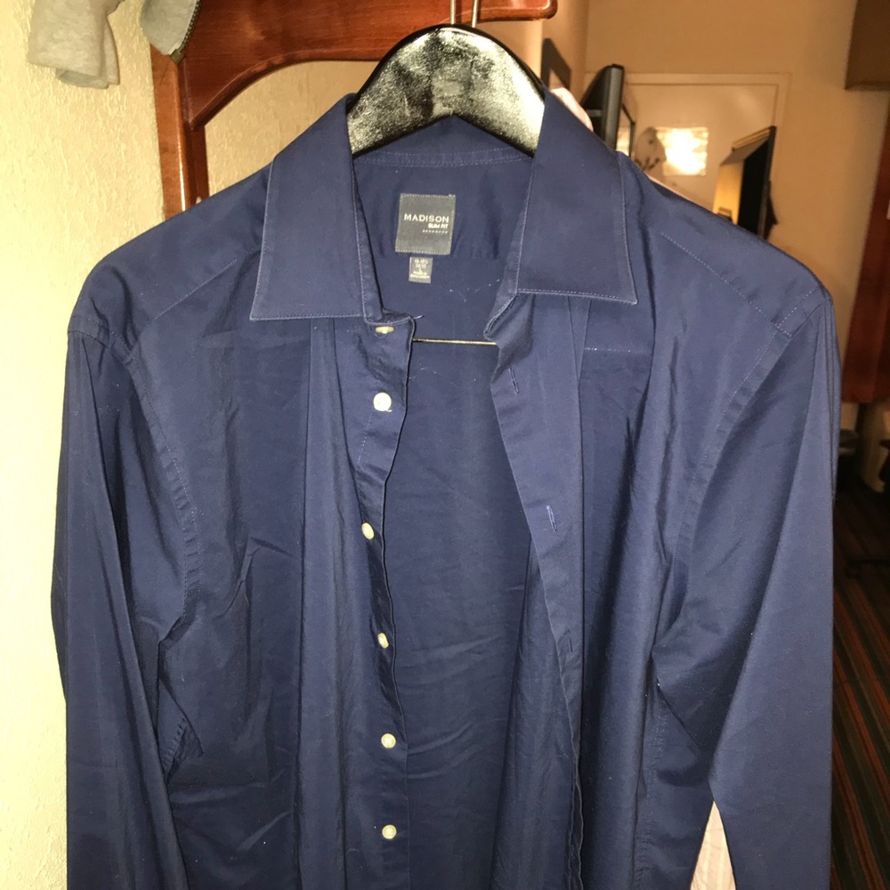 Madison slim fit dress shirt 16-16 1/2 neck large
